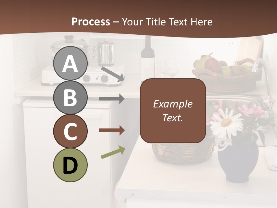 Kitchen In Maisonette Apartment In The Greek Islands Santorini Town Of Oia Cave House PowerPoint Template