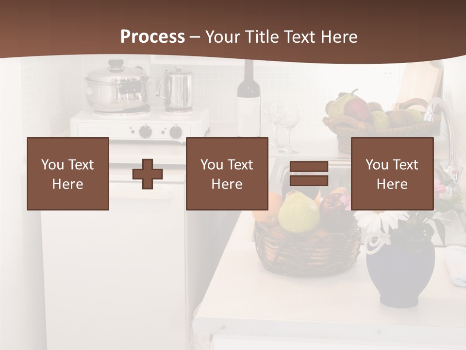 Kitchen In Maisonette Apartment In The Greek Islands Santorini Town Of Oia Cave House PowerPoint Template