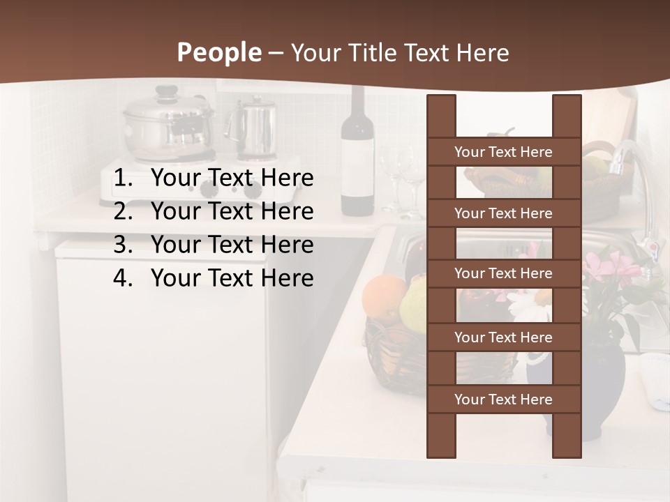 Kitchen In Maisonette Apartment In The Greek Islands Santorini Town Of Oia Cave House PowerPoint Template