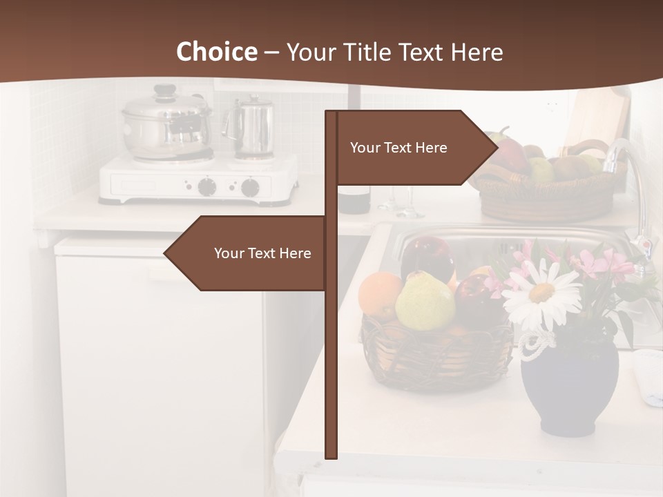 Kitchen In Maisonette Apartment In The Greek Islands Santorini Town Of Oia Cave House PowerPoint Template