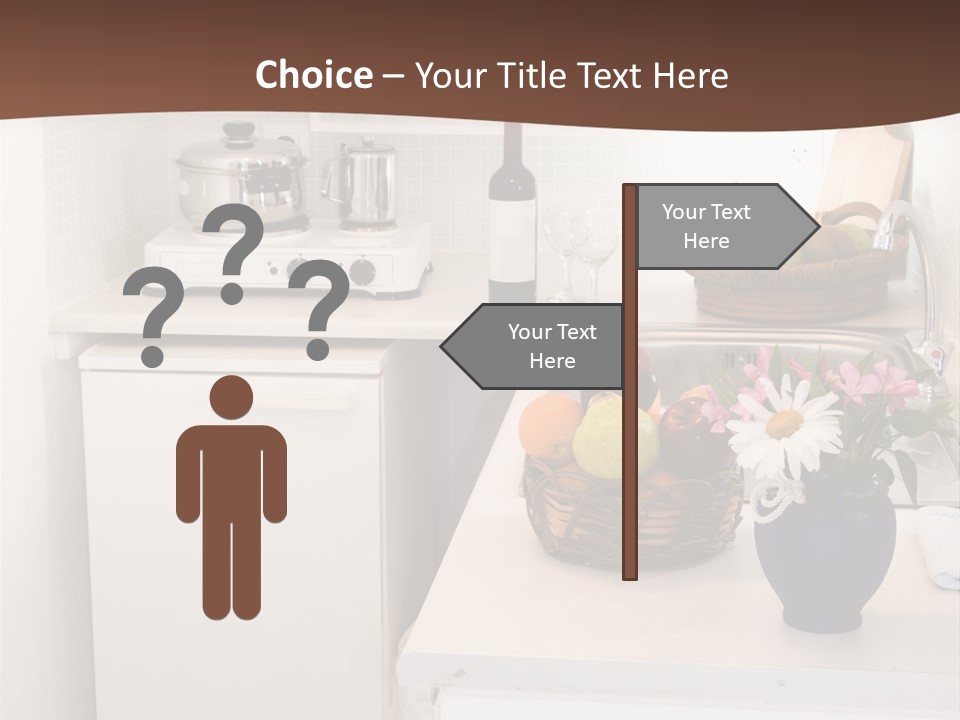 Kitchen In Maisonette Apartment In The Greek Islands Santorini Town Of Oia Cave House PowerPoint Template