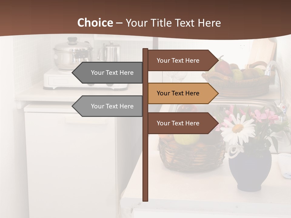 Kitchen In Maisonette Apartment In The Greek Islands Santorini Town Of Oia Cave House PowerPoint Template