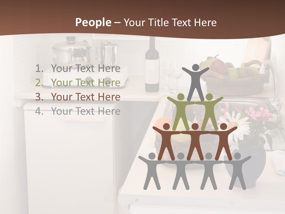 Kitchen In Maisonette Apartment In The Greek Islands Santorini Town Of Oia Cave House PowerPoint Template