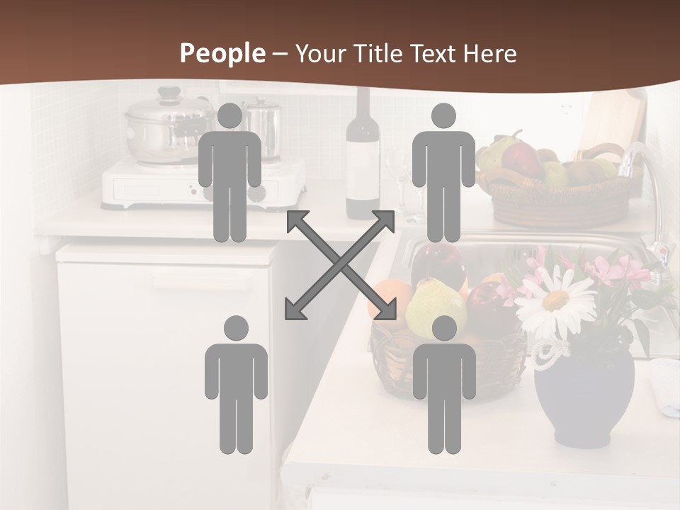 Kitchen In Maisonette Apartment In The Greek Islands Santorini Town Of Oia Cave House PowerPoint Template