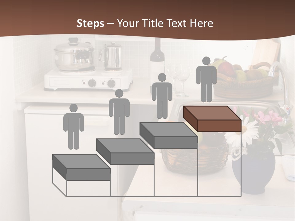 Kitchen In Maisonette Apartment In The Greek Islands Santorini Town Of Oia Cave House PowerPoint Template