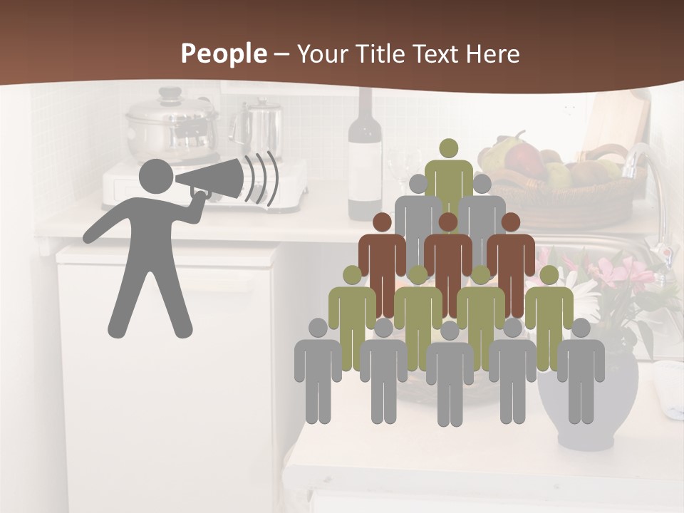 Kitchen In Maisonette Apartment In The Greek Islands Santorini Town Of Oia Cave House PowerPoint Template