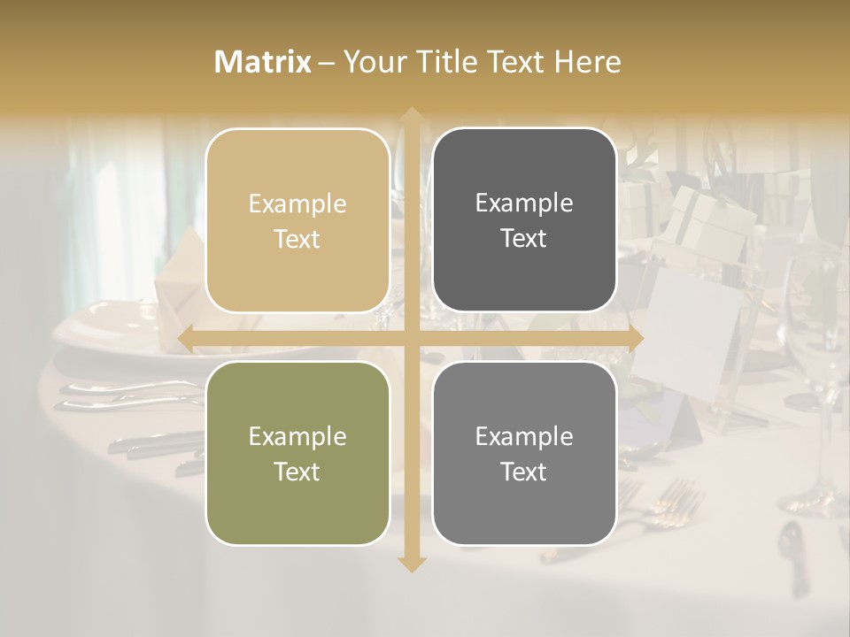 Elegant Table Setting For Wedding PowerPoint Template
