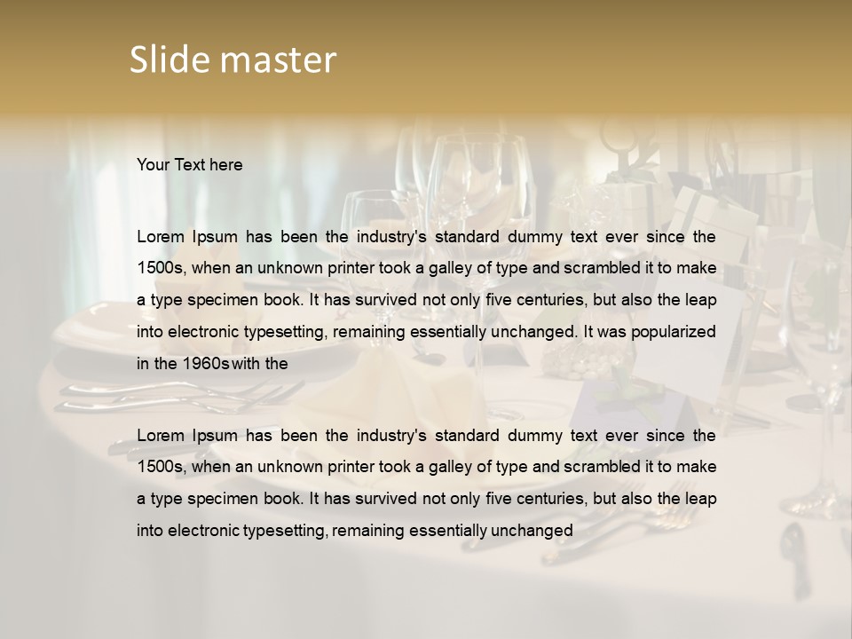 Elegant Table Setting For Wedding PowerPoint Template