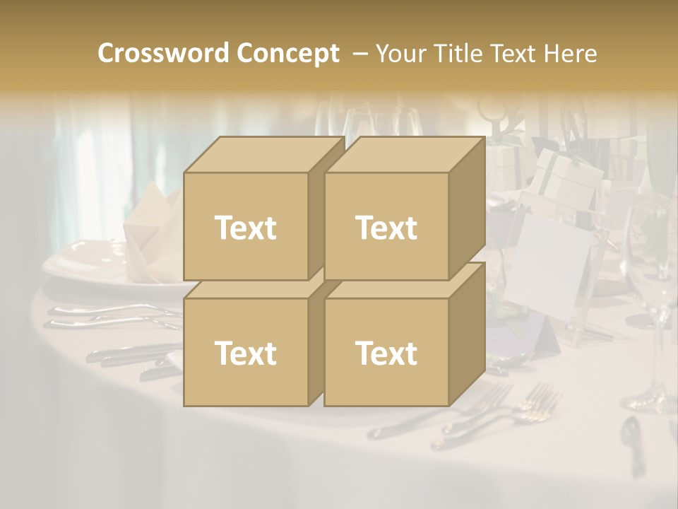 Elegant Table Setting For Wedding PowerPoint Template