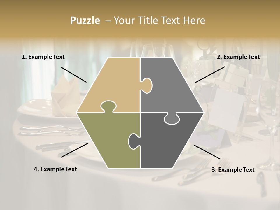 Elegant Table Setting For Wedding PowerPoint Template