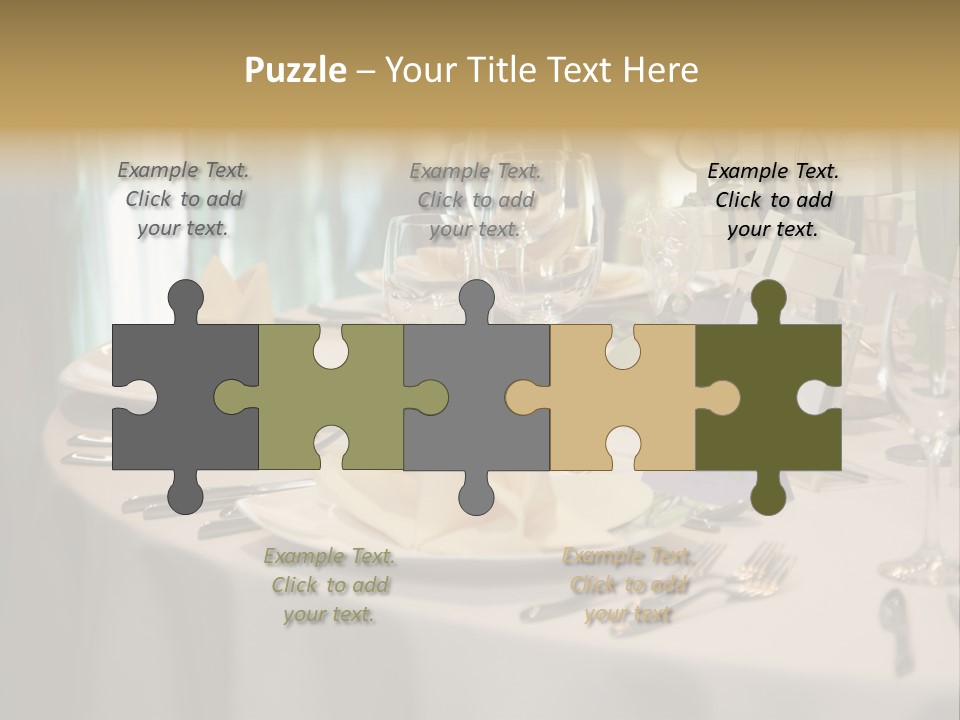 Elegant Table Setting For Wedding PowerPoint Template