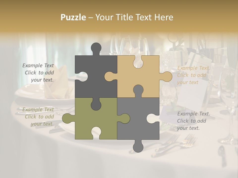 Elegant Table Setting For Wedding PowerPoint Template