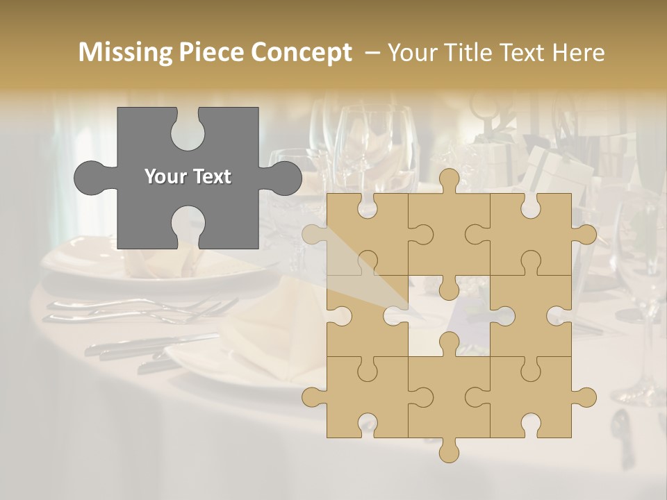 Elegant Table Setting For Wedding PowerPoint Template