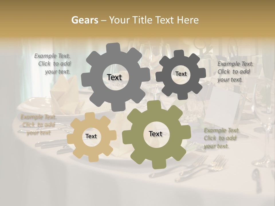 Elegant Table Setting For Wedding PowerPoint Template