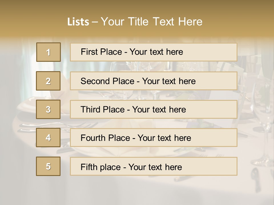 Elegant Table Setting For Wedding PowerPoint Template