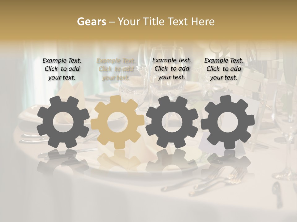 Elegant Table Setting For Wedding PowerPoint Template