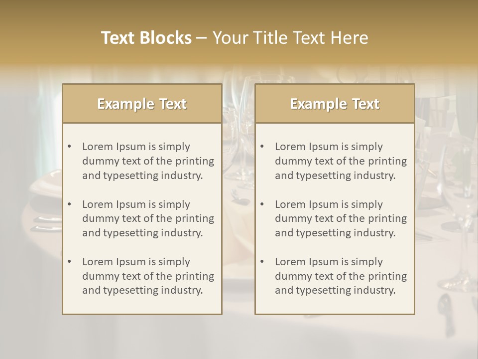 Elegant Table Setting For Wedding PowerPoint Template