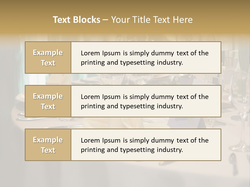 Elegant Table Setting For Wedding PowerPoint Template