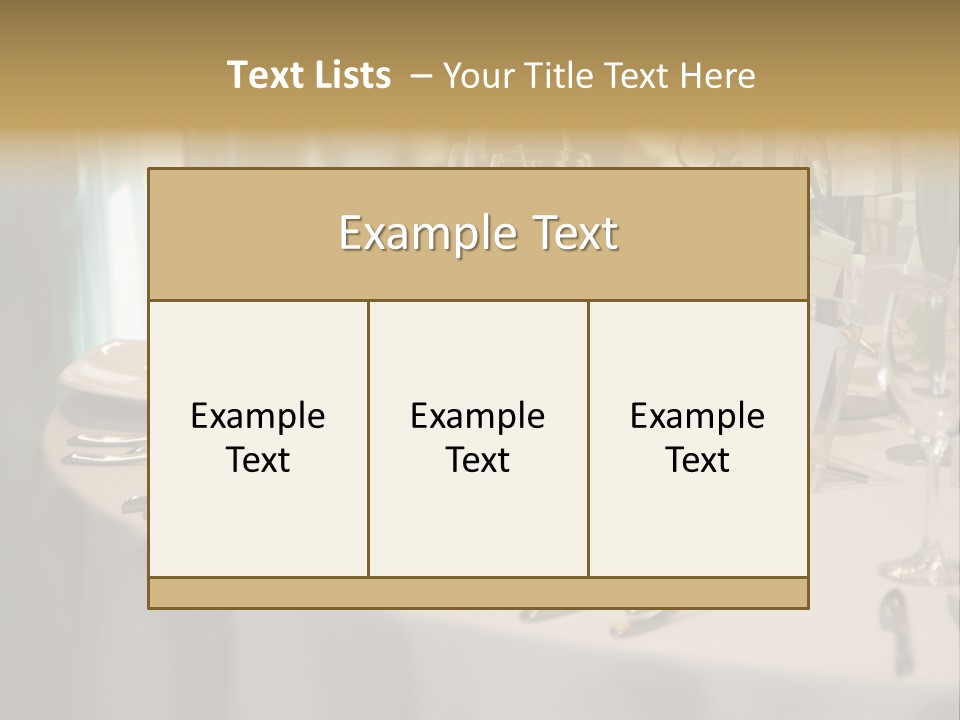 Elegant Table Setting For Wedding PowerPoint Template