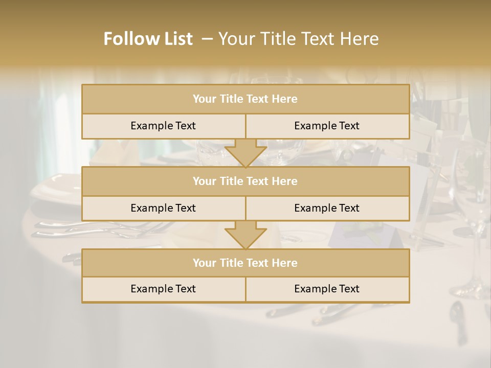 Elegant Table Setting For Wedding PowerPoint Template