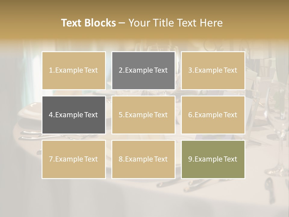 Elegant Table Setting For Wedding PowerPoint Template