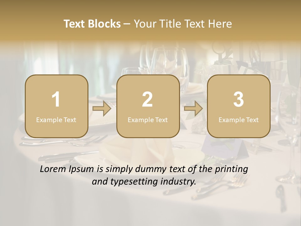 Elegant Table Setting For Wedding PowerPoint Template
