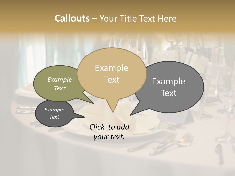 Elegant Table Setting For Wedding PowerPoint Template