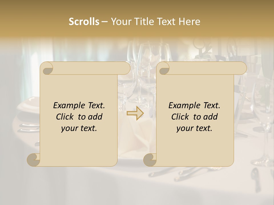 Elegant Table Setting For Wedding PowerPoint Template