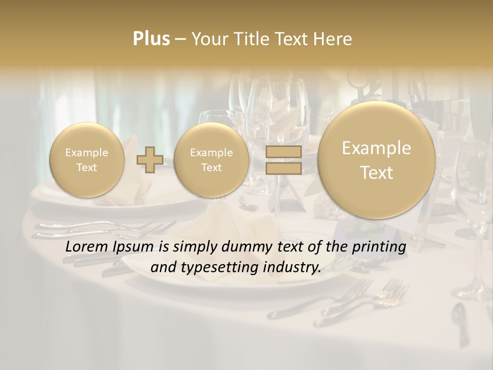 Elegant Table Setting For Wedding PowerPoint Template