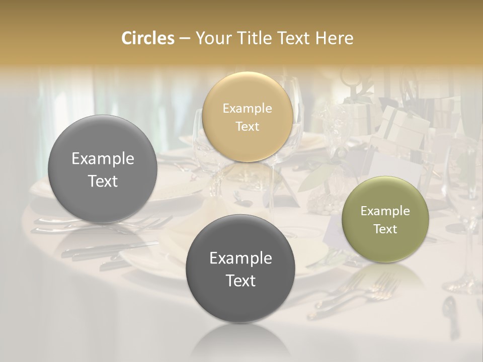 Elegant Table Setting For Wedding PowerPoint Template