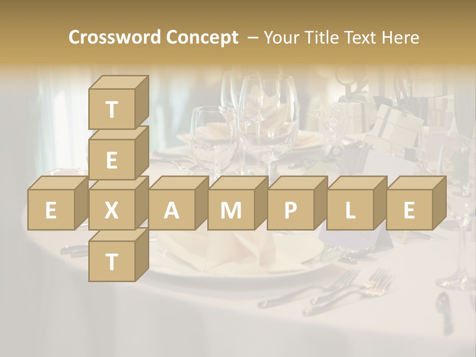 Elegant Table Setting For Wedding PowerPoint Template