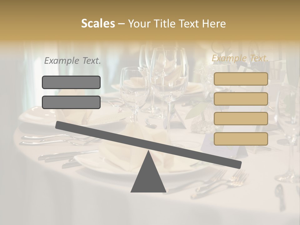 Elegant Table Setting For Wedding PowerPoint Template