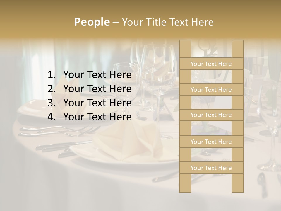 Elegant Table Setting For Wedding PowerPoint Template