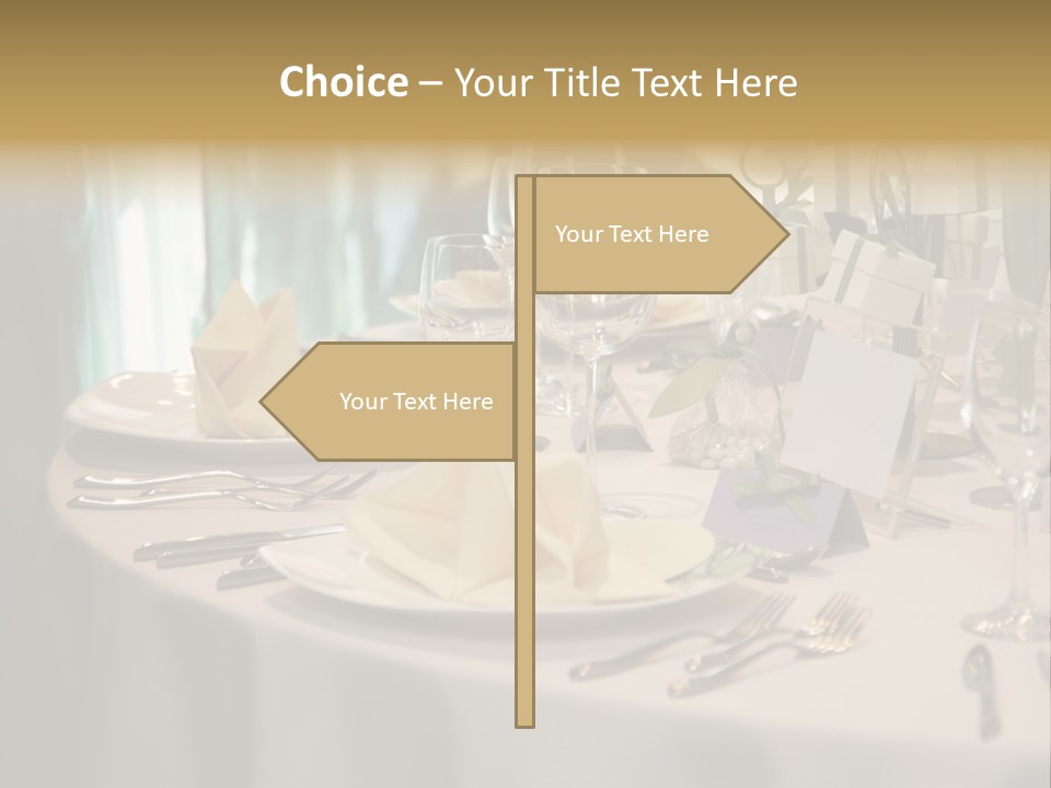 Elegant Table Setting For Wedding PowerPoint Template