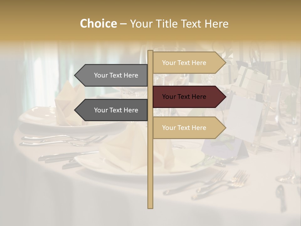 Elegant Table Setting For Wedding PowerPoint Template