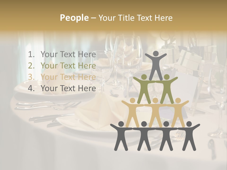 Elegant Table Setting For Wedding PowerPoint Template