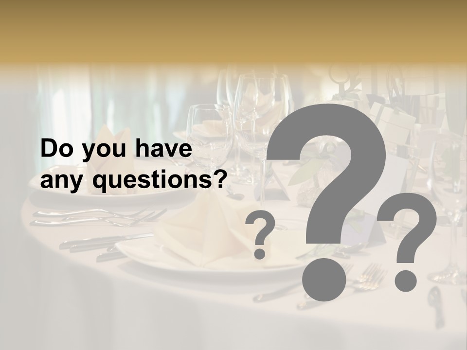 Elegant Table Setting For Wedding PowerPoint Template