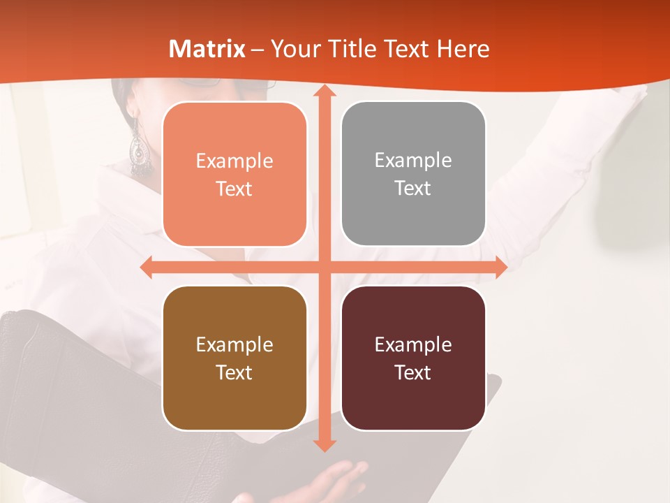 Young Beautiful School Teacher Write On Blackboard PowerPoint Template