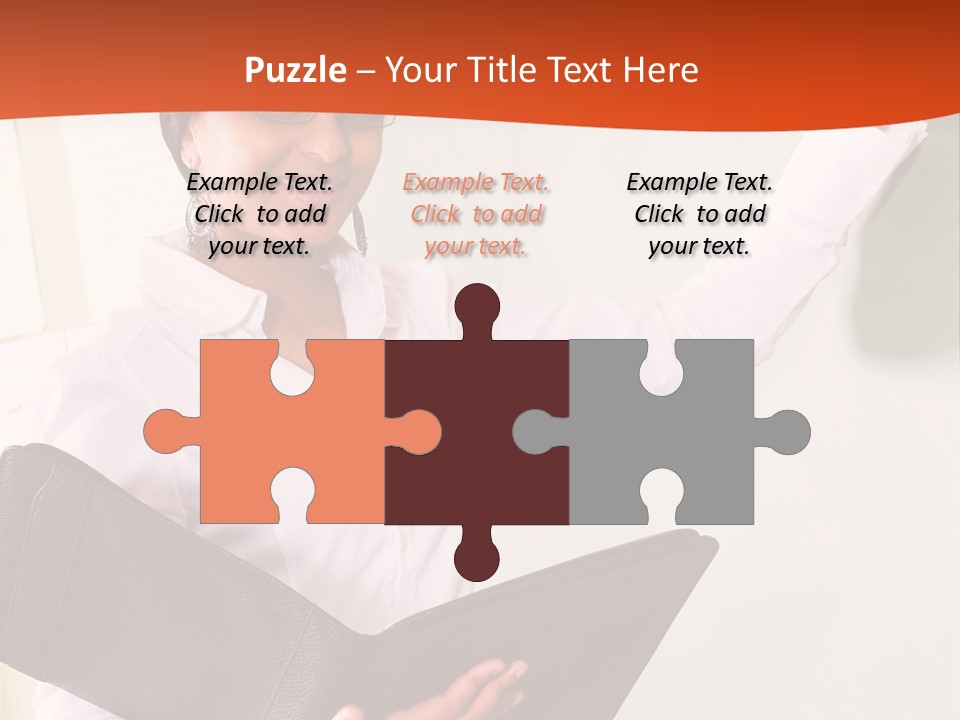 Young Beautiful School Teacher Write On Blackboard PowerPoint Template