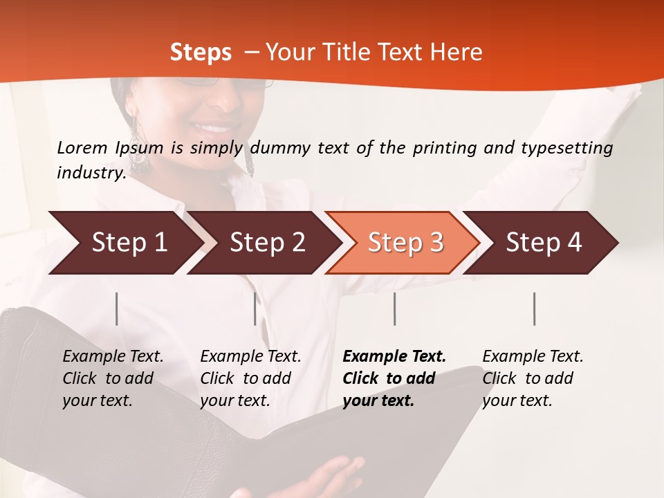 Young Beautiful School Teacher Write On Blackboard PowerPoint Template