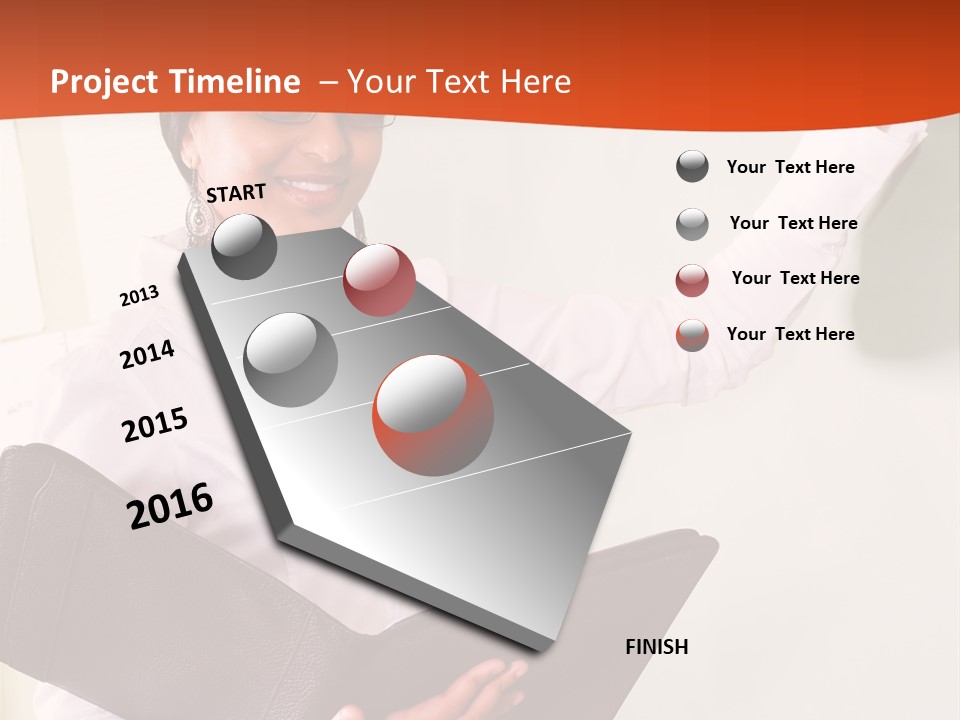 Young Beautiful School Teacher Write On Blackboard PowerPoint Template