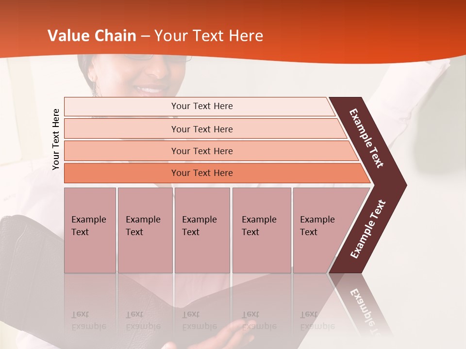 Young Beautiful School Teacher Write On Blackboard PowerPoint Template