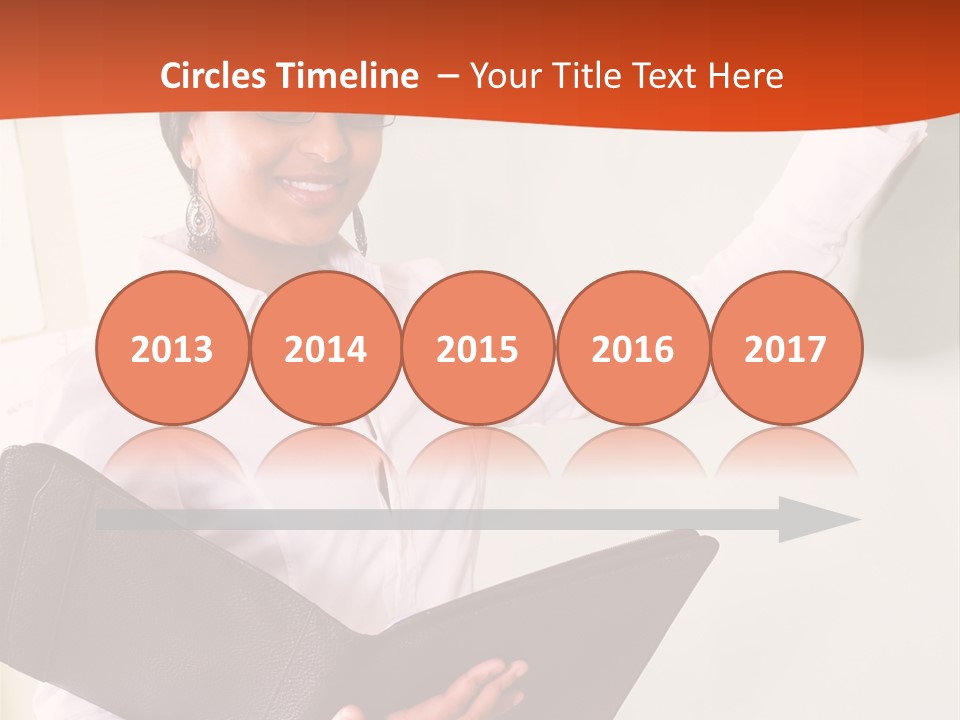 Young Beautiful School Teacher Write On Blackboard PowerPoint Template