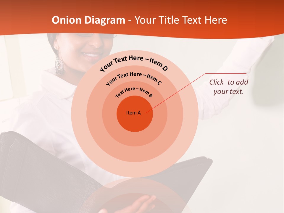 Young Beautiful School Teacher Write On Blackboard PowerPoint Template