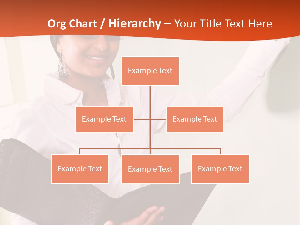 Young Beautiful School Teacher Write On Blackboard PowerPoint Template