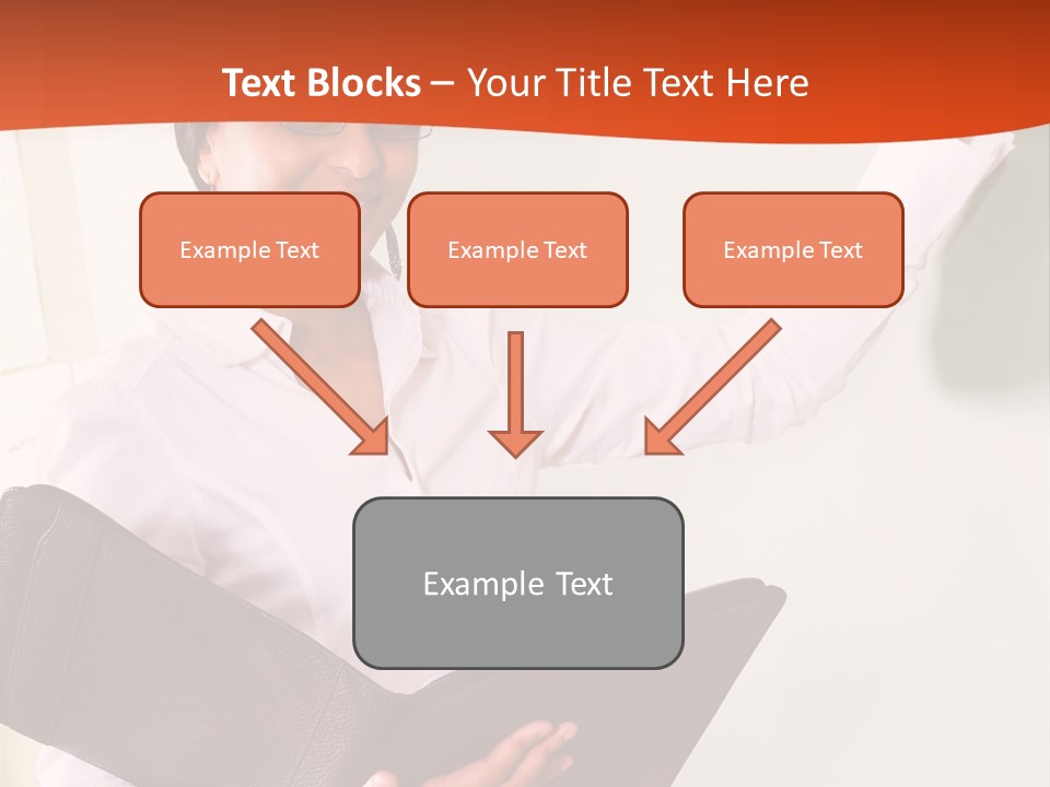 Young Beautiful School Teacher Write On Blackboard PowerPoint Template