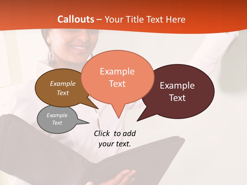 Young Beautiful School Teacher Write On Blackboard PowerPoint Template