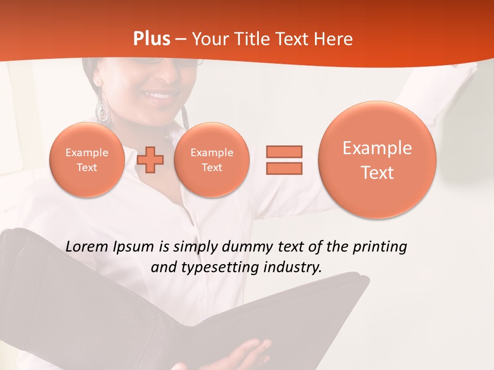 Young Beautiful School Teacher Write On Blackboard PowerPoint Template