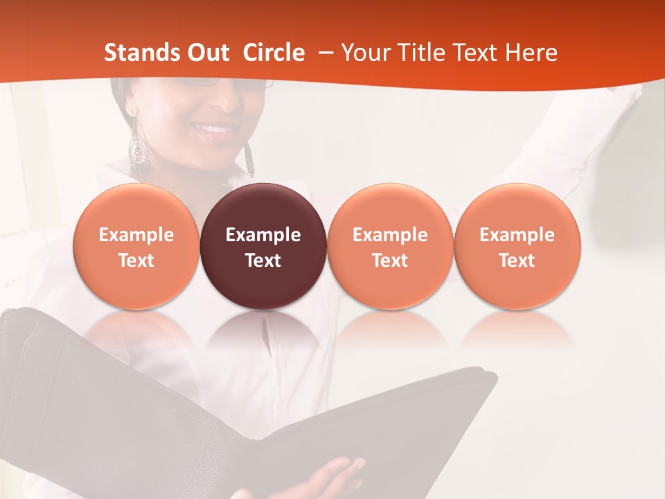 Young Beautiful School Teacher Write On Blackboard PowerPoint Template