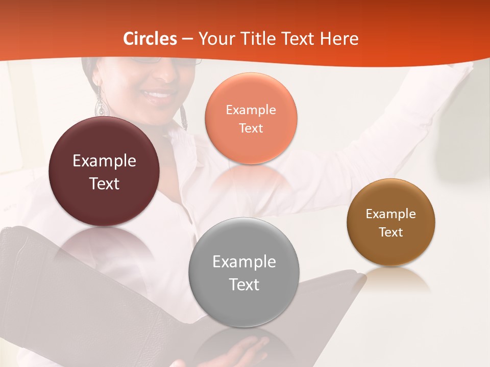 Young Beautiful School Teacher Write On Blackboard PowerPoint Template